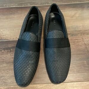 Men's Aldo Loafers Size 9 Black Pattern‎